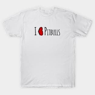 I Heart Pitbulls Statement T-Shirt